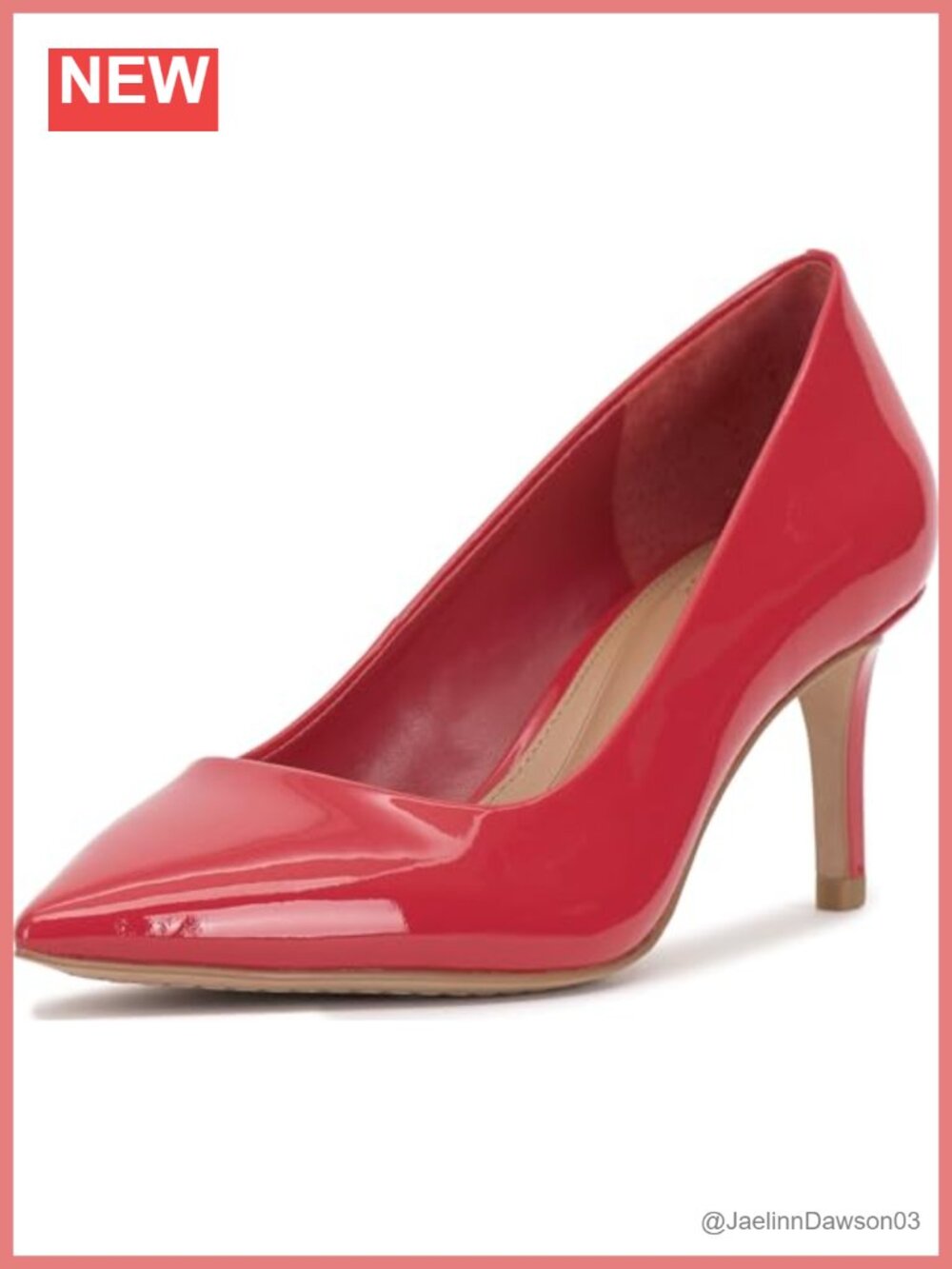 Vince Camuto Kehlia Patent Leather Kitten Heel Pointed Toe Pumps Dress Shoes